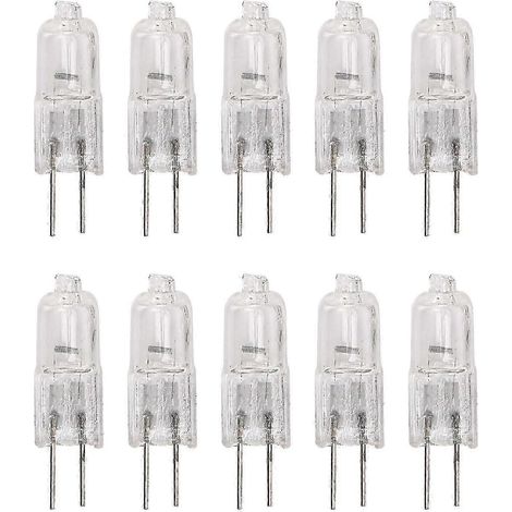 Bombilla halógena G4 de 10 W, luz blanca cálida, paquete de 10 unidades, para iluminación del hogar. (1/5)