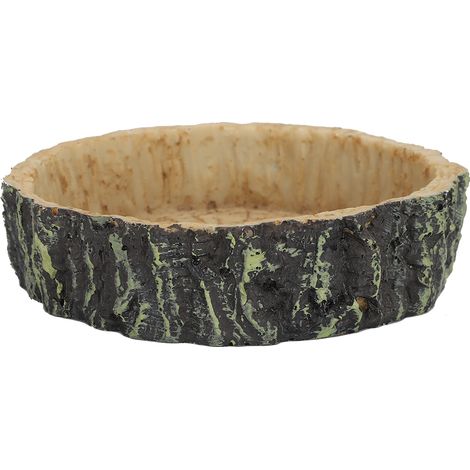 Gamelle ronde en résine synthétique pour reptiles (tortue, tortue, etc.). Abreuvoir et gamelle pour reptiles. (1/5)