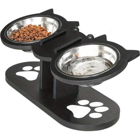 Gamelle Chien Nourriture Et Eau - Antidérapante Surélevée Réglable Acier Inoxydable - Ensemble Gamelles Nourriture et Eau avec Support pour Chien,Pour Parc Maison Animalerie Extérieur Petites Moyennes