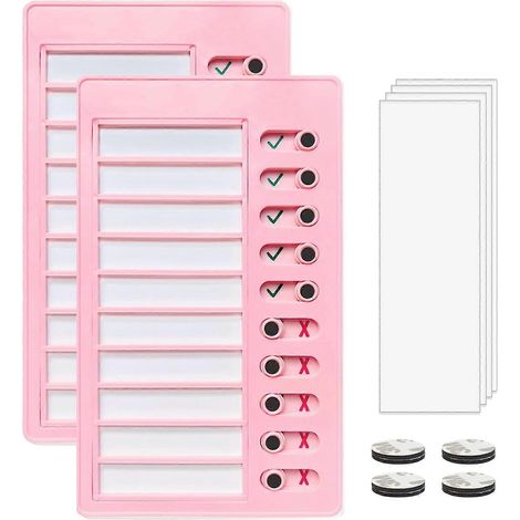 Chore Chart for Kids My Chores Routine Chart,Blank Plastic Checklist Board with 2 Detachable Cardstock and 4 Magnetic to (1/5)