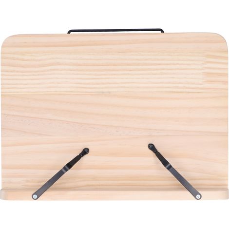 Support pliable en bois réglable pour livres de cuisine, présentoir pliable à usage domestique, bureau ou école. (1/5)