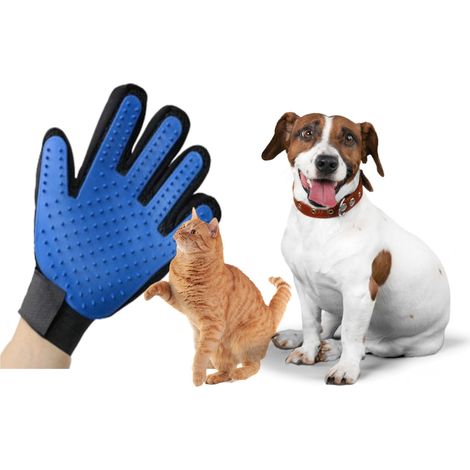 Handschuh zum Kämmen und Pflegen von Hunde- und Katzenfell (rechte Hand)