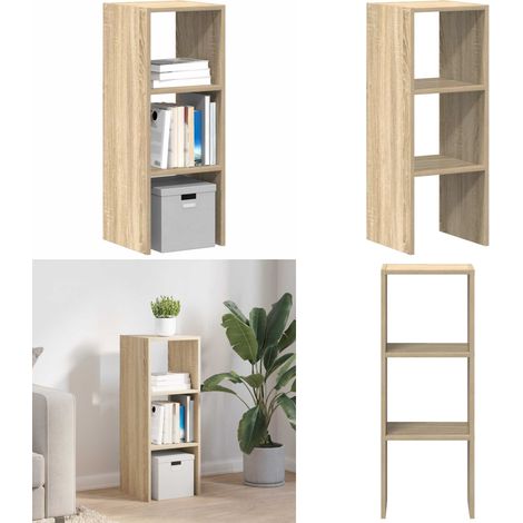 vidaXL Bücherregal Stapelbar Sonoma-Eiche 30x30x80 cm Holzwerkstoff (1/5)