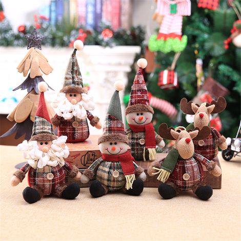 Père Noël, bonhomme de neige, rennes, décorations de Noël, cadeaux, ornements pour sapin de Noël (1/4)