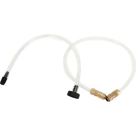 Kit de 2 tuyaux de remplissage d'huile en PVC et cuivre pour purge de système de direction hydraulique hors-bord, avec connecteur en plastique. (1/5)