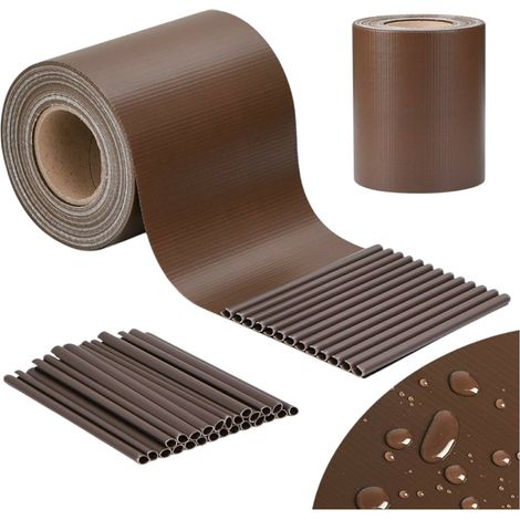 FASCIA COPRENTE RINGHIERE EFFE - PVC MARRONE H.CM 19 MT 35 + 20 CLIPS - 1 pezzo (1/4)