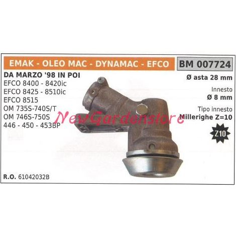Par de ruedas cónicas EMAK para desbrozadora OM746S 750S EFCO 8400 8420ic 007724