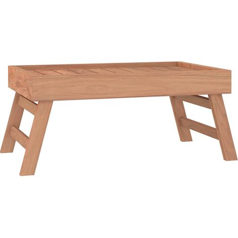 Bandeja plegable madera maciza de teca 55x35x25 cm vidaXL (1/5)