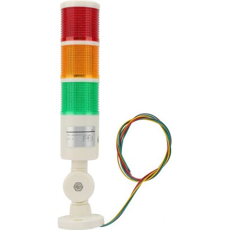 Voyant d'alarme LED, Signal d'avertissement industriel pliable avec 3 couleurs LED 24V DC, pour atelier, chantier de construction, usine (1/5)