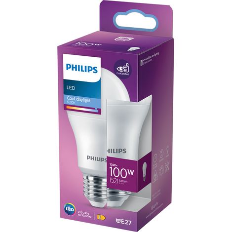 LAMPADA A LED 'GOCCIA' FREDD.6500K 13 W=100W E27 - 1521 lm- 4 pezzi - PHILIPS