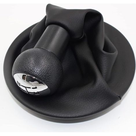 Pommeau de levier de vitesses à 5 rapports + soufflet pour Citroën Berlingo III et Peugeot Partner (2008-2021), noir (1/4)