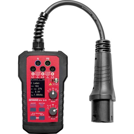 Tester da parete Benning EV 3 3 con indicatori LED e custodia