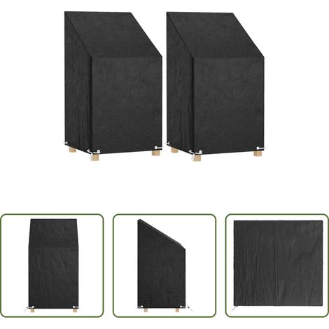 Gartenmöbel schützen - Abdeckungen für Gartenstühle 2 Stk. 8 Ösen 65x65x80/120 cm (1/5)