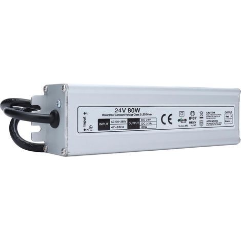 80W Waterproof Switching Power Supply IP67 LED Waterproof Power Supply AC100-265V European Standard Output 24V (1/2)