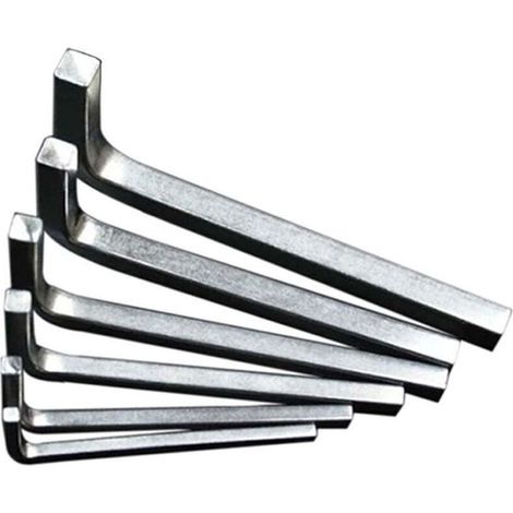 Jeu de 6 clés carrées en L, clés carrées, clés à 4 angles, tournevis 3-8 mm