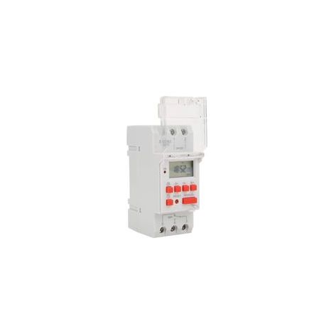 Programmateur numérique 30 A pour chauffe-eau – Minuterie 1 seconde – Affichage LCD – Programmable 168h – Montage rail DIN 35mm (1/5)