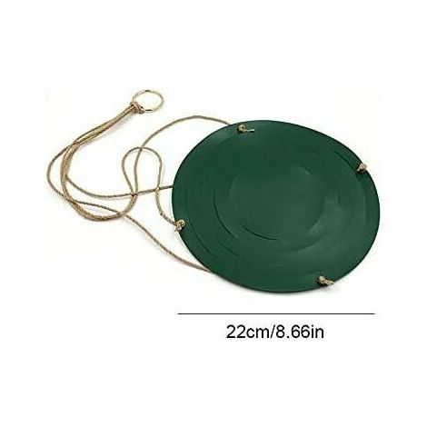 Pot de fls suspendu en cuir - Intéri et extéri ， 22 cm / 10 cm ， Vert (1/5)