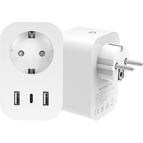 Irovami Prise WiFi 16A USB-C – Alexa/Google, suivi conso – Idéal pour maison, domotique, charge (1/5)
