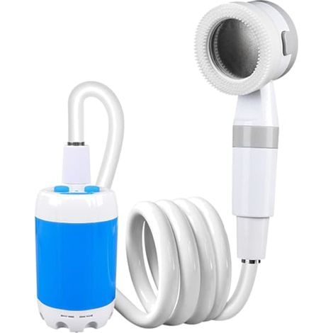 1 Système d'arrosage portable, douche de camping, douche extérieure, pompe de douche électrique rechargeable améliorée, adaptée à la randonnée (1/4)
