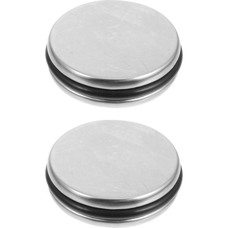 Lot de 2 Bouchons d'évier, inox, noir (1/5)