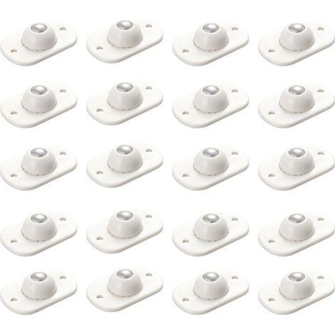 20Pcs Self-Adhesive Swivel Casters Furniture Casters Storage Box Pulley Transfer Ball Casters Mini Plastic Furniture Caster for Furniture Various Storage Boxes (1/4)