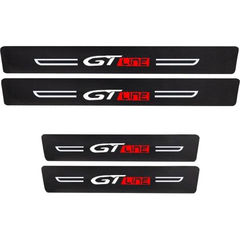 (4 pièces pour GTLINE) Autocollants de seuil de porte,de coffre et de pare-chocs pour Peugeot GT GTLine 3008 4008 206 307 207 208 2008 408 406 508 308 (1/3)