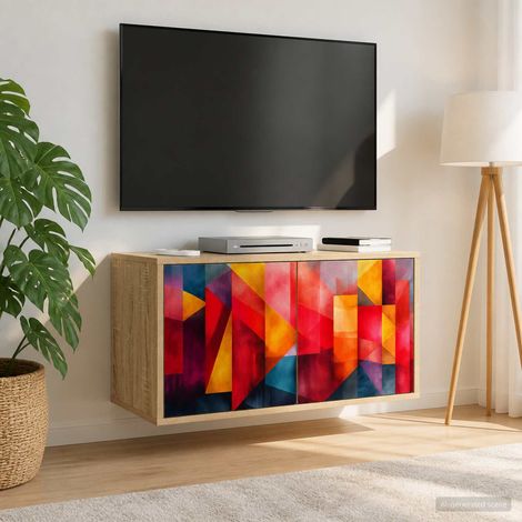 vidaXL Wall-mounted TV Cabinet HEESCH 69 x 33 x 40 cm Sonoma Oak (1/5)
