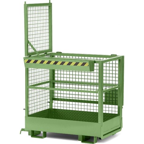 R+R Industrietechnik Arbeitskorb Typ RAK-DUO 1200x800x1950mm RAL6011 Resedagrün (1/4)