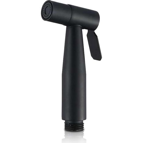 Douchette WC,Tête de Douchette Toilette WC en Acier Inoxydable Pulvérisateur de Bidet à Main pour Douche Salle de Bain Hygiène Nettoyage des Couches,Interface G1/2 Standard,Noir (1/5)