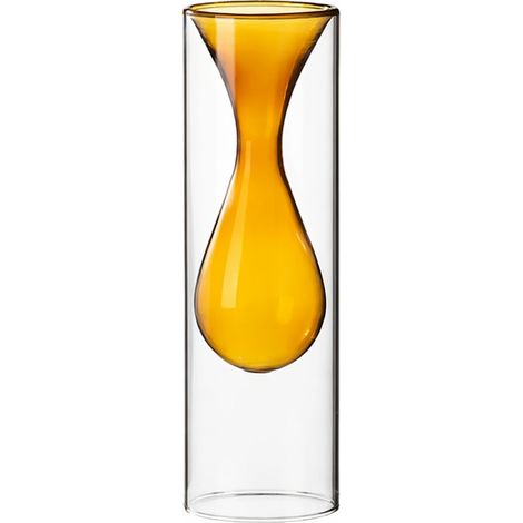 Vase en verre double couche ambre goutte (1/5)