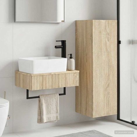 vidaXL Bathroom Furniture Set 2 pcs Sonoma Oak 33 x 34.5 x 100 cm (1/5)