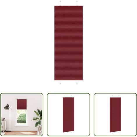 Sichtschutz - Plissee Bordeauxrot 75x200 cm Stoffbreite 74,4 cm Polyester (1/5)