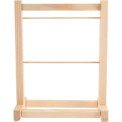 Porte-vêtements de poupée en bois pour mini-poupées (1 ensemble) (1/5)
