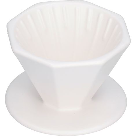 Filtre à café en céramique, pratique, fiable, élégant, portable, format simple, design épuré, blanc (1/5)