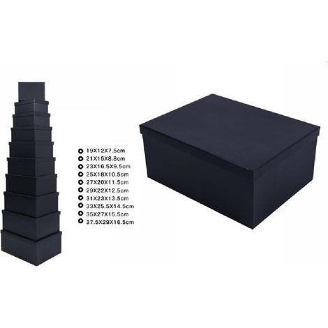 Set 10 Pezzi Scatole Scatola Box For Matrioska Measures Nere 69287