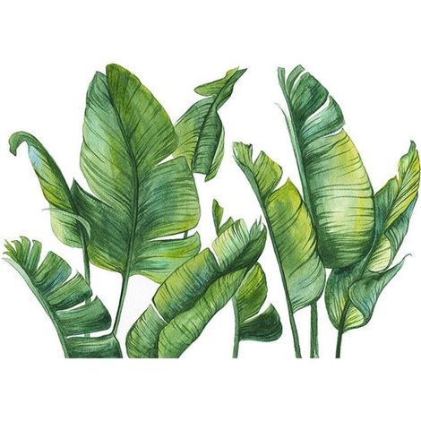 pièces - 4360CM - Stickers muraux - décoration murale salon - pour salon chambre - PVC - Plantes vertes - vert - Décoration murale (1/3)