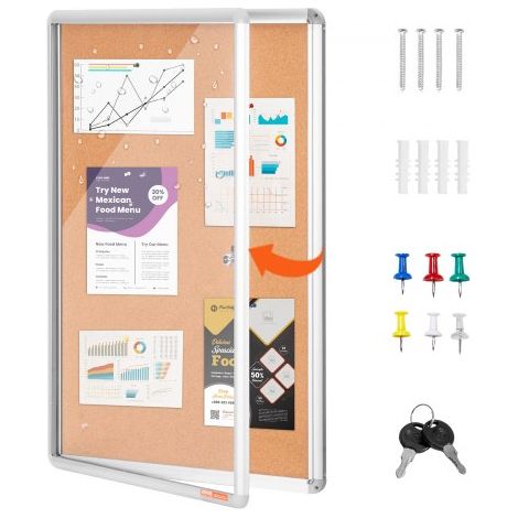 Tableau en Liège 90x60 cm - Table d’Affichage avec Cadre en Alu (1/5)