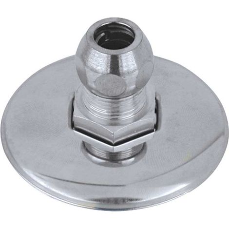 "NIPLES MASCHIO PER TUBETTO RAME IN OTTONE CROMATO + ROSETTA M3/8"""" x Ø10"