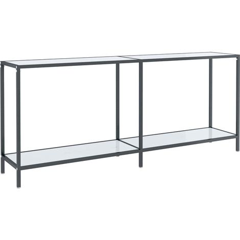 Maison Exclusive - Tavolo Consolle Bianco 180x35x75,5 cm in Vetro Temperato