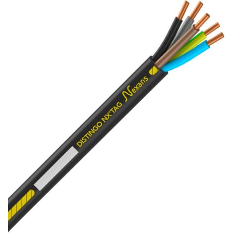 Câble rigide R2V cuivre - 5G2,5 mm² - Couronne de 25 m - Distingo - R2V5G2,5B25 - Nexans (1/2)