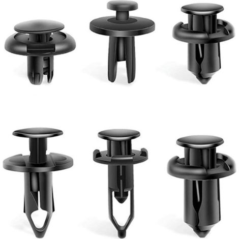 CCYKXA 120 Pièces Rivet Plastique Clips Voiture, 6 Taille Clips de Retenue de Voiture Fixations, Vis Plastique Universelles pour Fixer les Panneaux et les Portes de Voiture(6 mm à 10 mm) (1/4)