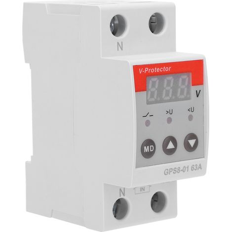 Self-resetting digital display voltage/current protector GPS8-01-D (bottom-entry line) (1/5)