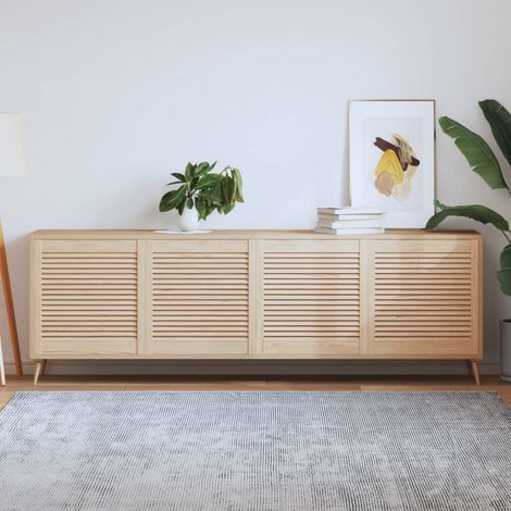 Portes d'armoire à lattes, lot de 4, 61,5 x 59,4 cm, bois massif