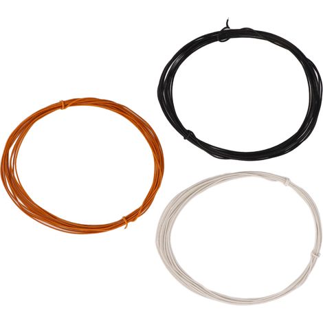 Lot de 3 câbles de micro de guitare de trois couleurs différentes, faciles à utiliser. Accessoires de remplacement pour guitare. (1/5)