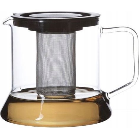 Jarra de cristal de 1,8 L con infusor para té de hierbas.