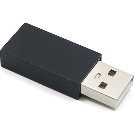 2pièces Câble Rallonge USB Mâle vers Femelle avec Coque Alliage Aluminium Renforcé Protection des Données et Design Noir (1/5)