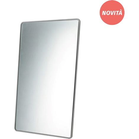 Ever Prop specchio fissaggio parete con cornice  rettangolare bianco opaco codice prod: EVBASRMBN