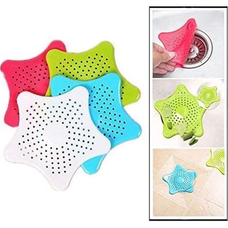 Set of 4 Sillione sink strainers, starfish hair strainer for kitchen sink, bathroom (1/5)