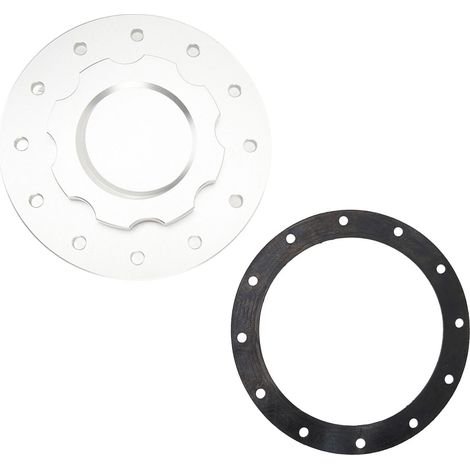 Bouchon de réservoir SLFCC 01 12 boulons, étanche robuste, joint adaptateur universel, flexible pour voiture, argent, kit de garniture, remplacement efficace. (1/5)