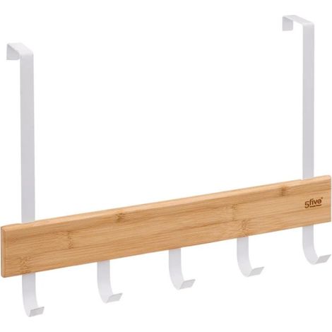 Porte-Serviettes en Bambou "Natureo" 40cm Blanc (1/4)